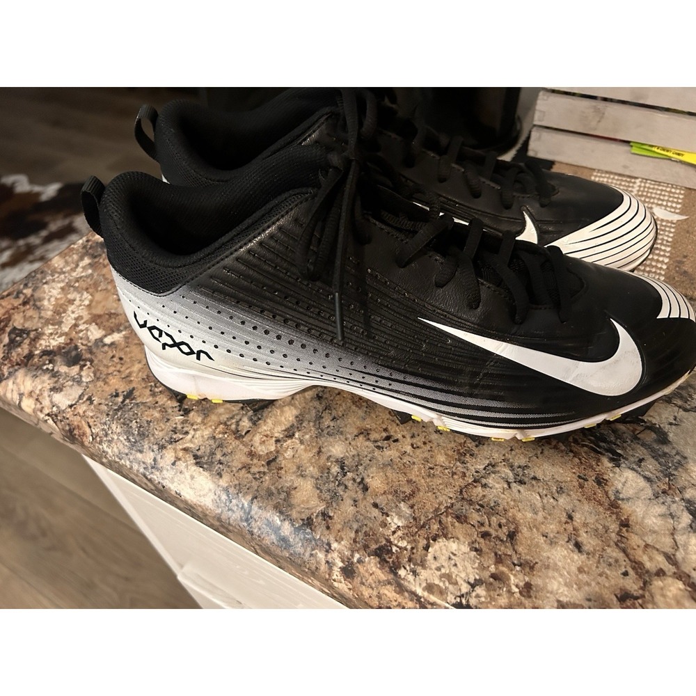 Nike Vapor Men's Baseball Cleats Black White Yellow US Size 11.5